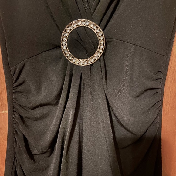 Original 80s vintage Candies high low (4” difference) midi dress w/silver brooch - Picture 3 of 7